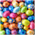 voordelige chocolade paaseitjes melk, puur en wit gemengd